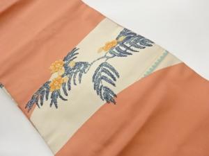 花葉模様織出し名古屋帯